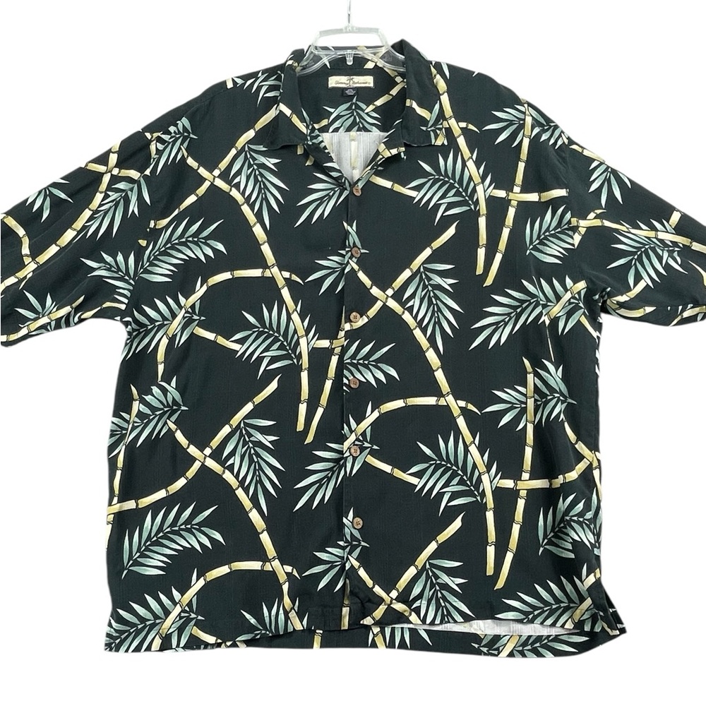 Men's Tommy Bahama‎ 100% Silk Short Sleeve Button Down XXL 0011